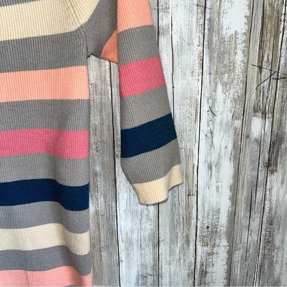 NWT Torrid Off Shoulder Ribbed Sweater 2X Multi Stripe 3/4 Sleeve Fitted Top - Picture 6 of 9